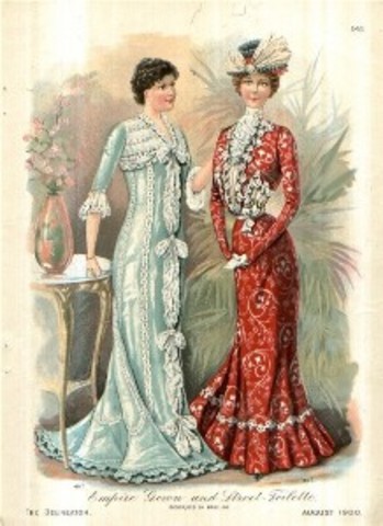 1900 Fashion Usually Long Dresess and lots of colours