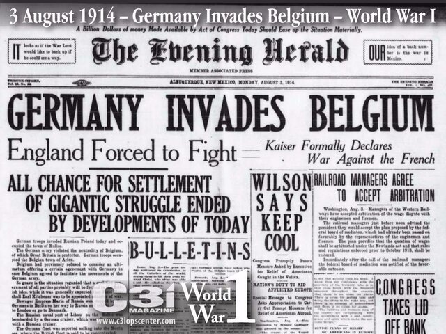 German troops enter Belgium