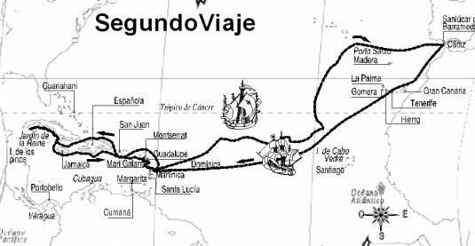 2n viatge Colom "Sortida des de Cadis"