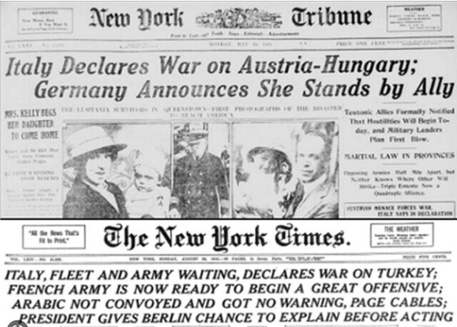 Italiy declares war on Austria-Hungary