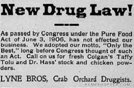 Pure food and drug act