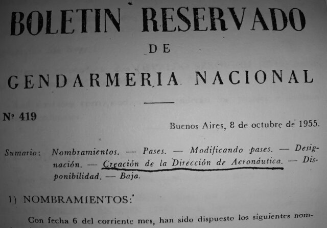 CREACIÓN DE LA DIRECCIÓN DE AERÓNAUTICA.