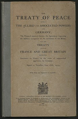 Treaty of Versailles.