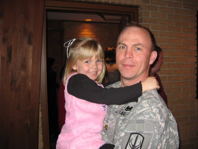 My dad's deployment begins