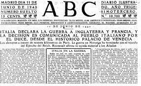 Itàlia declara la guerra a França i Gran Bretanya