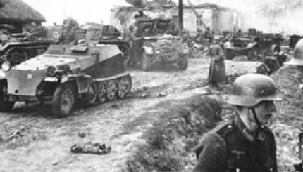 Guerra relámpago sobre el frente occidental.