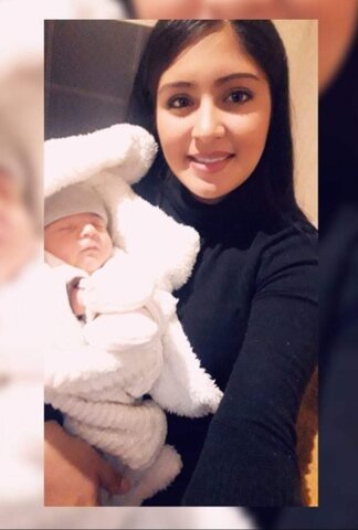 Primer foto con mi bebé