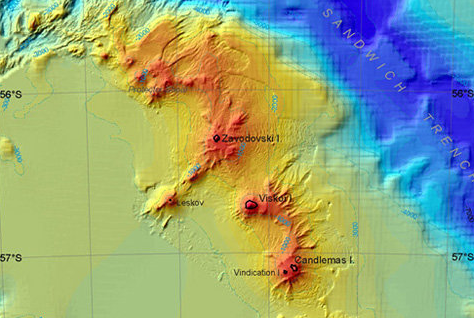 12 подводных вулканов в Антарктике