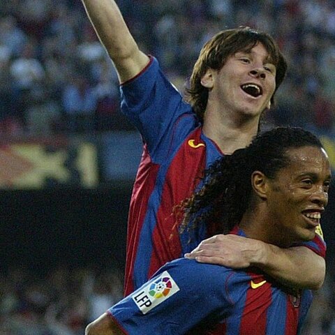 Messi y Ronaldinho