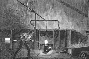 the puddling process for making wrought iron(Henry Cort)