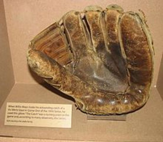 The baseball glove comes to baseball.