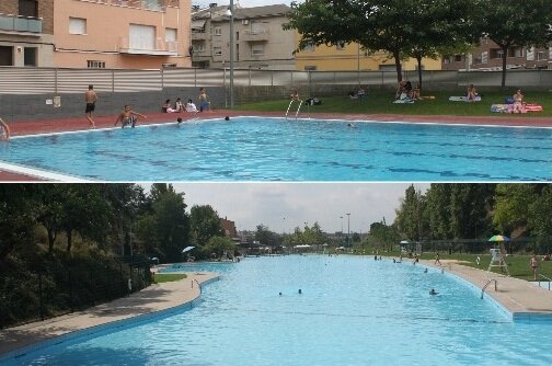 el primer dia a la piscina