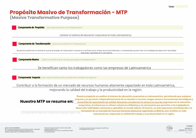 Propósito Masivo de Transformación 'MTP'