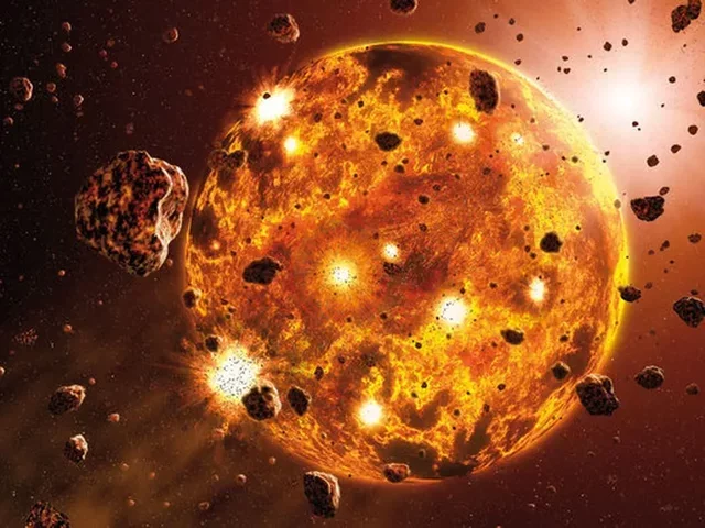 La tierra era una bola de fuego candente