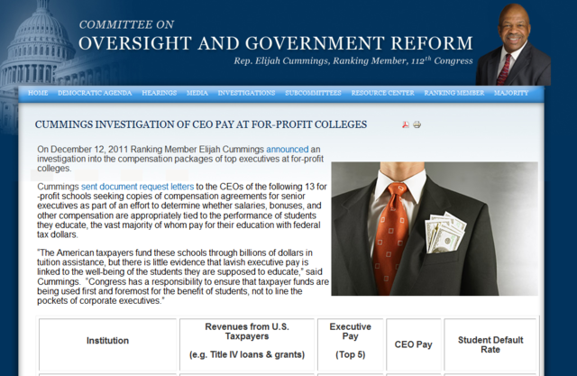 Launches For-Profit Colleges Inv.