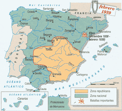 Únic territori republicà (zona central)