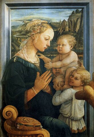 Madonna and Child with Two Angels