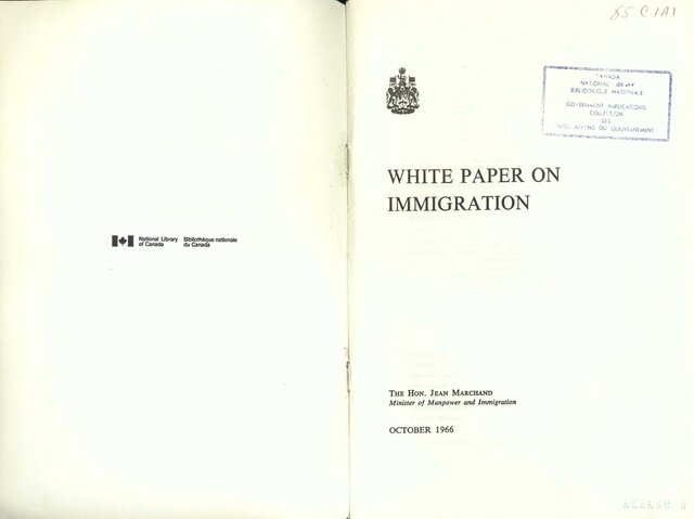 Introduction of the White Paper on Immigration