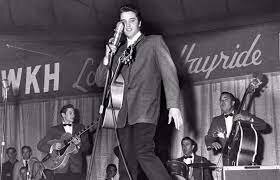 Elvis began his contract with the "Louisiana Hayride" radio show