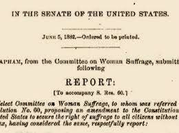 Intro of Federal Women's Suffrage Amendment