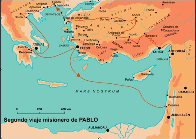 Segundo Viaje misionero de Pablo (hasta el 52 DC)