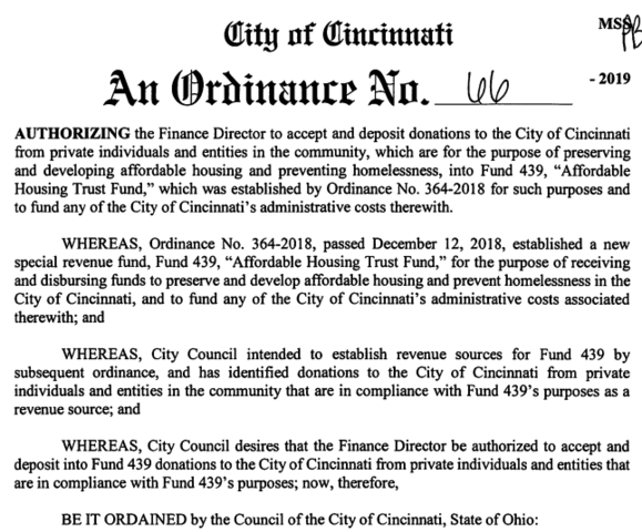 Fund 439 Can Receive Donations