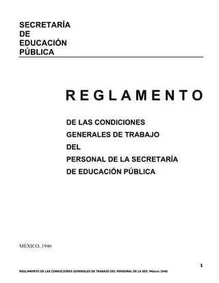 Reglamento de las Condiciones Generales de Trabajo