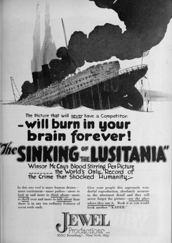 The sinking of Lusitania
