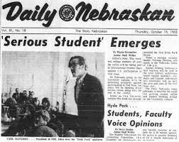 UNL Students protest the Vietnam War
