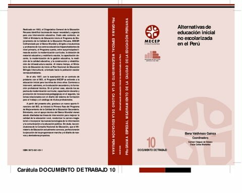 Programa no escolarizado