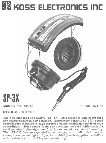 SP/3X From Koss Corporation