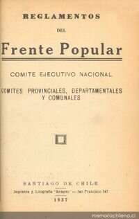 Disolución del Frente Popular