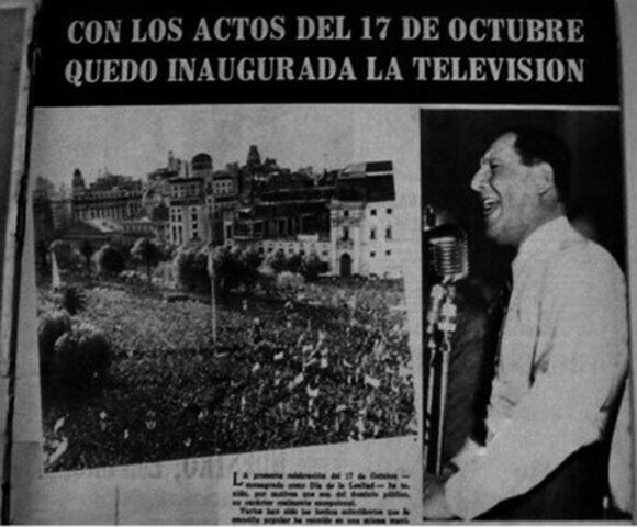 La primera transmisión televisiva en Argentina