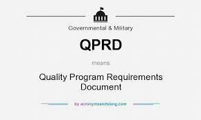 Anys QPR "Quality Program Requirements"