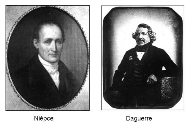 Niepce and Daguerre improved the short exposure time (30 minutes).