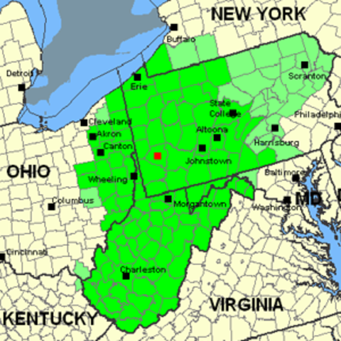 George Washington sent to Ohio Valley