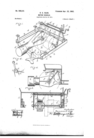 Ransom Olds Assembly line patented