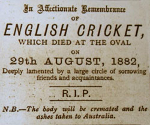 The beginning of 'THE ASHES'