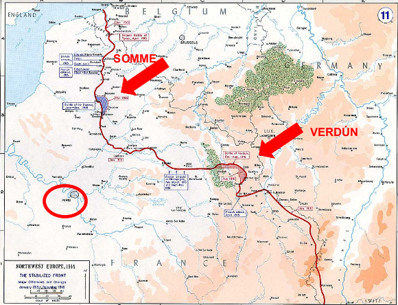 La guerra de trinxeres: Ofensiva alemanya a Verdun