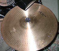 First ride cymbal starts to be utilized