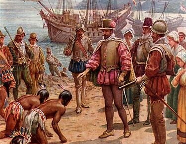 Sr Walter Raleigh sets up colony of "Virginia"