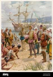Sir Walter  Raleigh sets up colony of ´´Virginia