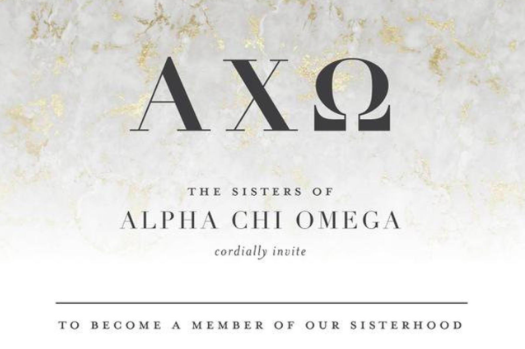 Received a Bid from Alpha Chi Omega!