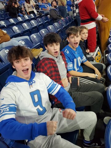 Went to Detroit Lions game with cousins