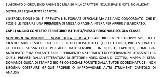 SPECIFICHE RELAZIONE FINALE DI TIROCINIO