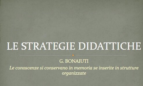FOCUS SULLE STRATEGIE-METODOLOGIE DIDATTICHE