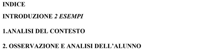 ESEMPIO DEI CAPITOLI 1 & 2