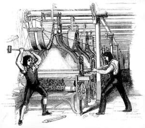 Luddite rebellion in Great Britain