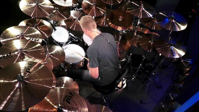 modern drum sets start to get even larger