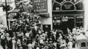 The Wall Street Crash marks the beginning of the Great Depression in the United States.